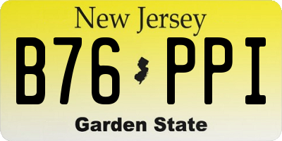 NJ license plate B76PPI