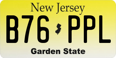 NJ license plate B76PPL