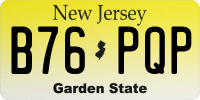 NJ license plate B76PQP