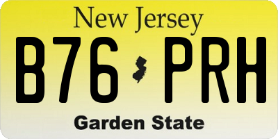 NJ license plate B76PRH