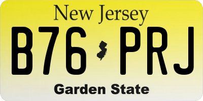 NJ license plate B76PRJ