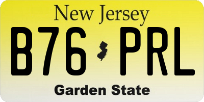 NJ license plate B76PRL