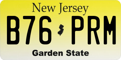 NJ license plate B76PRM