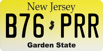 NJ license plate B76PRR