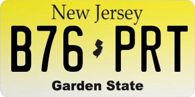 NJ license plate B76PRT