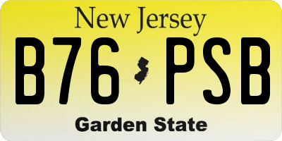 NJ license plate B76PSB