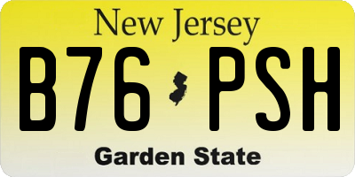 NJ license plate B76PSH