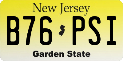 NJ license plate B76PSI