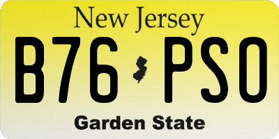 NJ license plate B76PSO