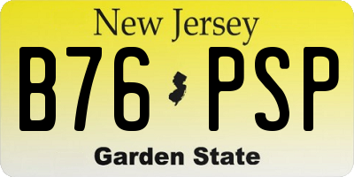 NJ license plate B76PSP