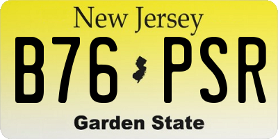 NJ license plate B76PSR