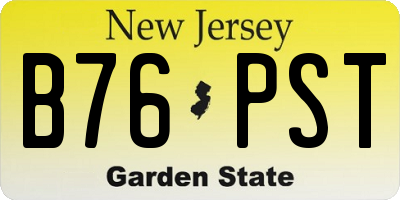 NJ license plate B76PST