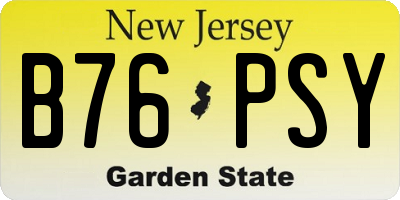 NJ license plate B76PSY