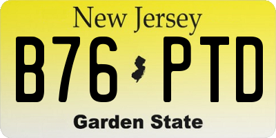 NJ license plate B76PTD