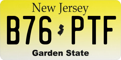 NJ license plate B76PTF