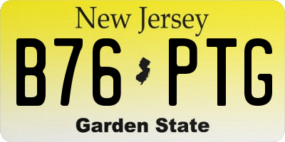 NJ license plate B76PTG