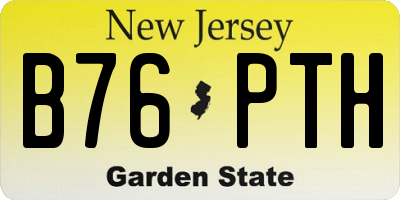 NJ license plate B76PTH