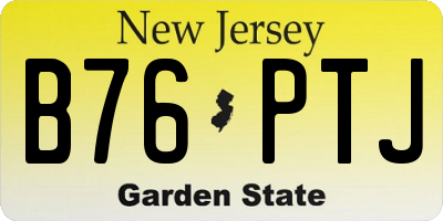 NJ license plate B76PTJ