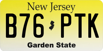 NJ license plate B76PTK
