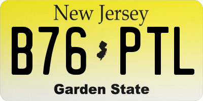 NJ license plate B76PTL