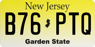 NJ license plate B76PTQ