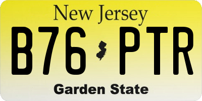 NJ license plate B76PTR