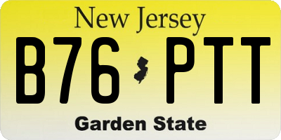 NJ license plate B76PTT