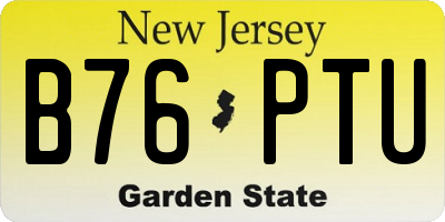 NJ license plate B76PTU