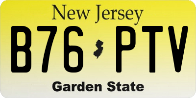 NJ license plate B76PTV