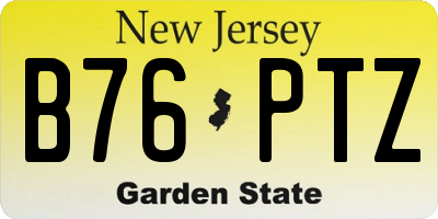 NJ license plate B76PTZ
