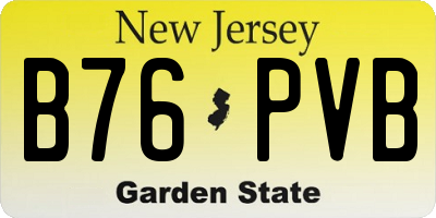 NJ license plate B76PVB