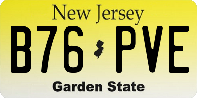 NJ license plate B76PVE