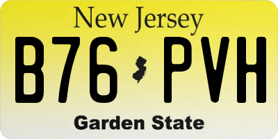 NJ license plate B76PVH