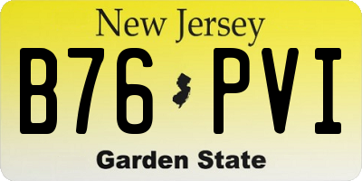 NJ license plate B76PVI