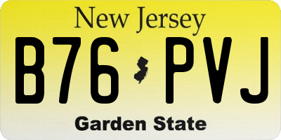 NJ license plate B76PVJ