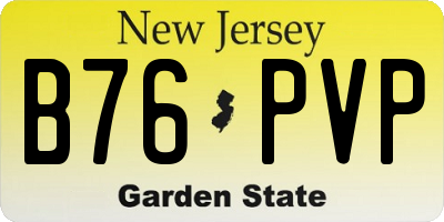 NJ license plate B76PVP