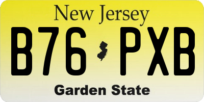 NJ license plate B76PXB