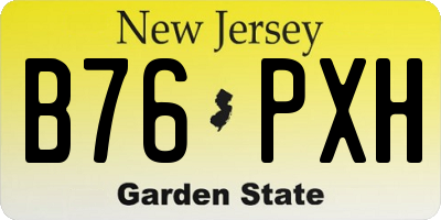 NJ license plate B76PXH