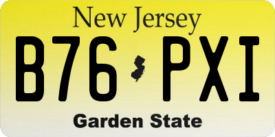 NJ license plate B76PXI