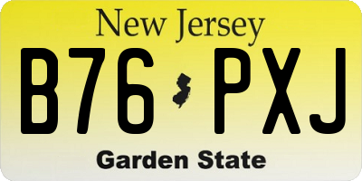 NJ license plate B76PXJ