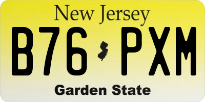 NJ license plate B76PXM