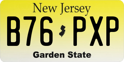 NJ license plate B76PXP