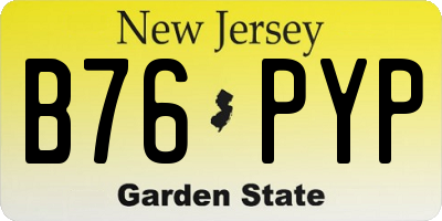 NJ license plate B76PYP