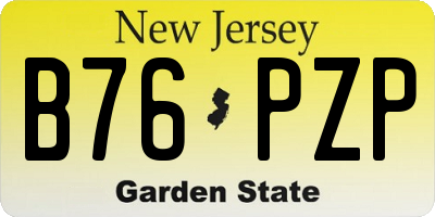 NJ license plate B76PZP