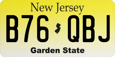NJ license plate B76QBJ