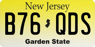 NJ license plate B76QDS