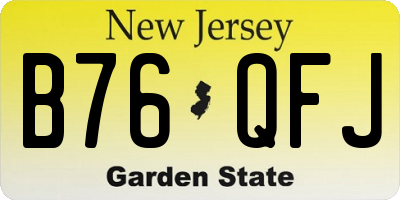 NJ license plate B76QFJ