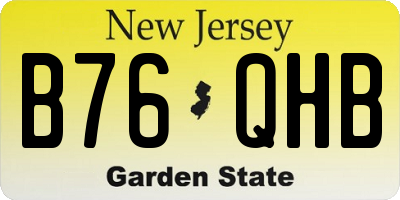 NJ license plate B76QHB