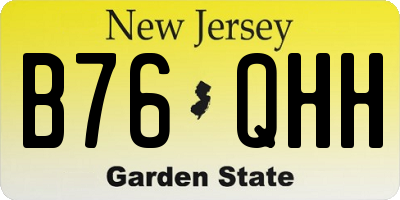 NJ license plate B76QHH