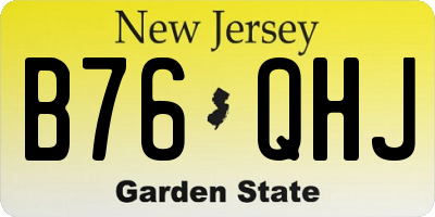 NJ license plate B76QHJ